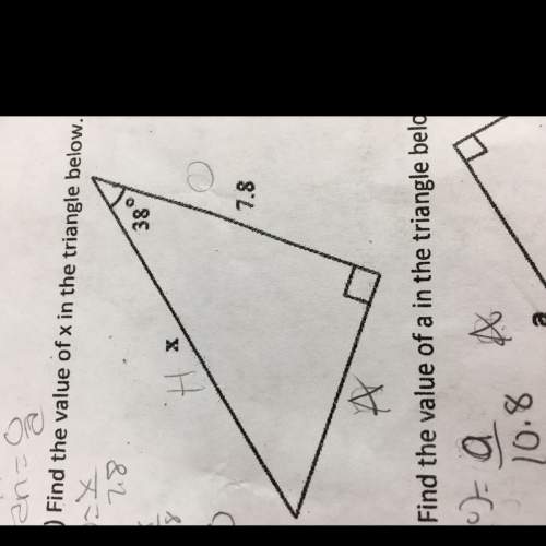 Find the value of x in the triangle