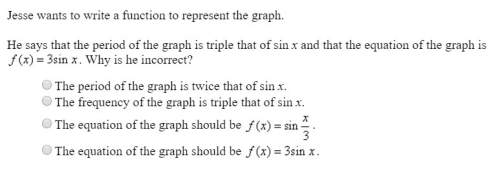 Jesse wants to write a function to represent the graph. he says that the period of the graph is trip