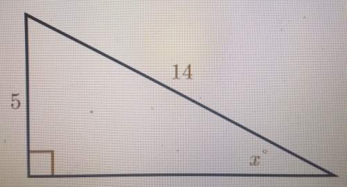 Find the value of x. round to the nearest degree. a. 69 b. 21 c. 20 d. 70