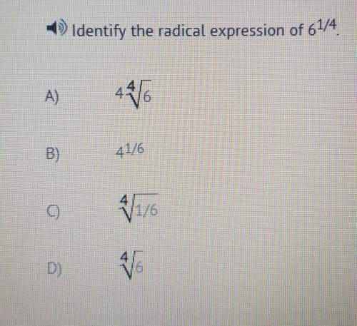 Indentify the radical expression