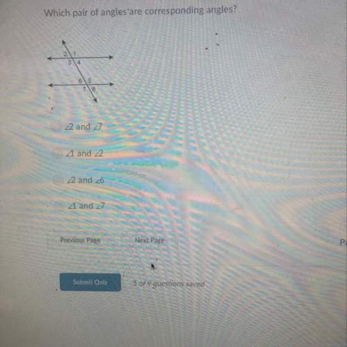 Which pair of angles are corresponding angles?