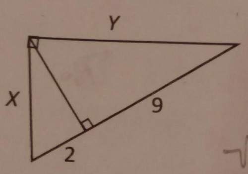 Find the values of x and y leave answers in simplest radical form. *the altitude is: