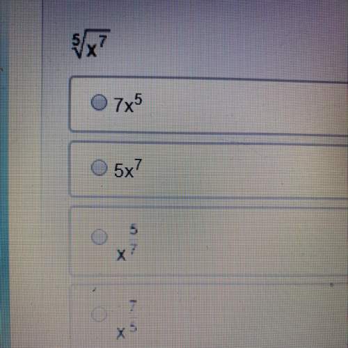 Rewrite the expression with rational exponents as a radical expression.