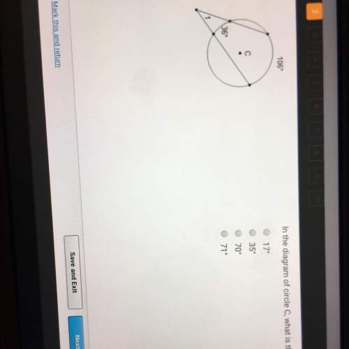 In the diagram of circle c, what is the measure of&lt; 1