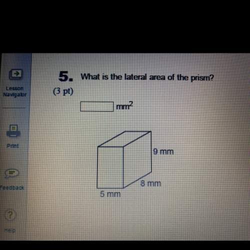 What is the lateral area of the prism?