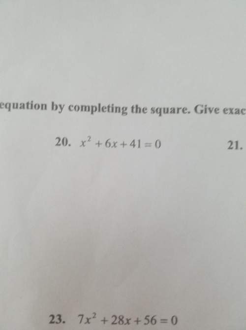 Solve each quadratic equation by completing the square. give exact answers--no decimals.