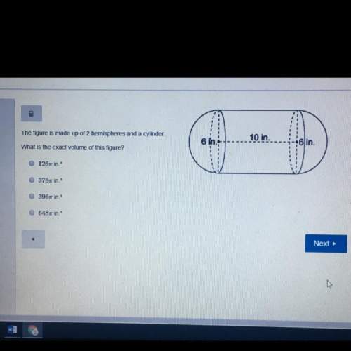 The figure is made up of 2 hemispheres and a cylinder  what is the exact volume of this figure