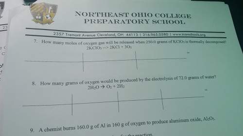 How many moles of oxygen will be released when 250.0 grams of kclo3 is thermally decomposed ? 2kclo