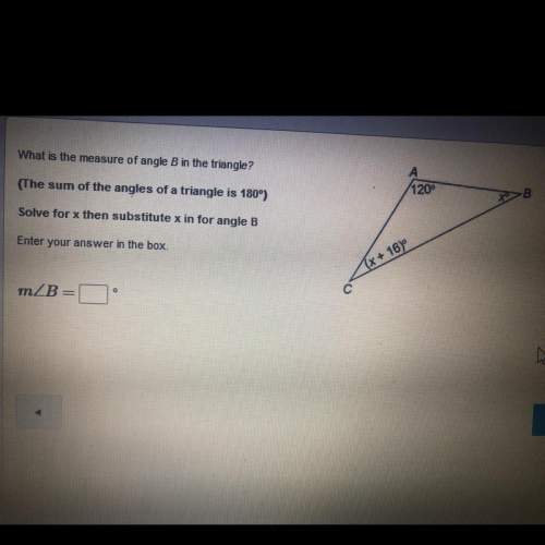 What’s the angle of b in the triangle?