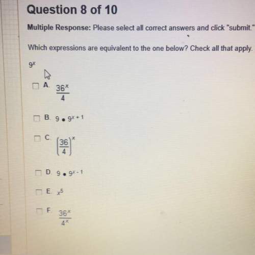 Which expressions are equivalent to the one below? check all that apply. 9x