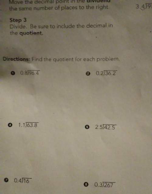 Dividing with decimals.having a hard time with this any would be appreciated you all so much.