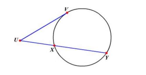 If arc xv = 70° and ∠yuv = 43°, what is the measure of arc yx?