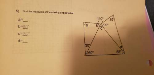 Find the measures of the missing angles