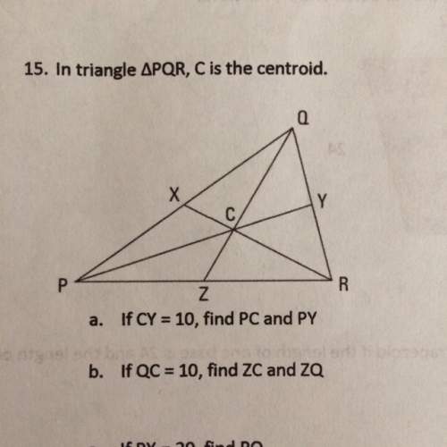 Is there anyone who can me with my math  in triangle pqr, c is the centroid.