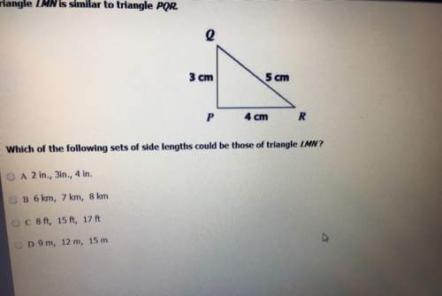 Which of the following sets of side lengths could be those of triangle lmn?