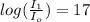 log(\frac{I_{1}}{I_{o}})=17