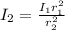 I_{2}=\frac{I_{1}r_{1}^2}{r_{2}^2}