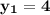 \bf{y_1=4}