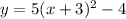 y=5(x+3)^2-4