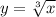 y=\sqrt[3]{x}