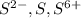 S^{2-},S,S^{6+}