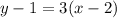 y-1=3(x-2)