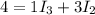 4=1I_3+3I_2