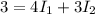 3=4I_1+3I_2