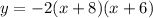 y =  - 2(x + 8)(x + 6)