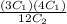 \frac{ (3C_1)(4C_1)}{12C_2}