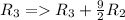 R_{3}=R_{3}+\frac{9}{2}R_{2}