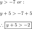 y  -7 \ or: \\ \\ y+5-7+5 \\ \\ \therefore \boxed{y + 5  -2}