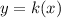 y=k(x)