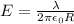 E = \frac{\lambda}{2\pi \epsilon_0 R}