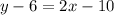 y-6=2x-10