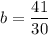 b=\dfrac{41}{30}