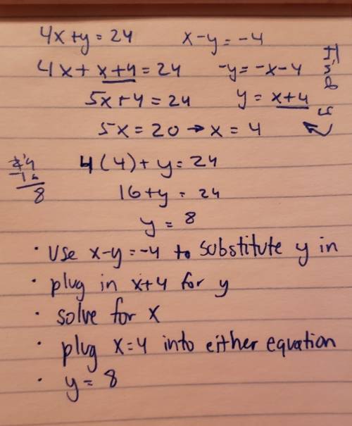 Which of the following sets of values is a soulution to the following system of liner expressions, 4