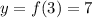 y= f(3) = 7