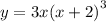 y = 3x {(x + 2)}^{3}