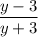 \dfrac{y-3}{y+3}