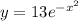 y = 13e^{-x^2}