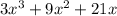 3x^3+9x^2+21x