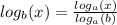 log_b(x) = \frac{log_a( x)}{log_a(b)}