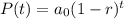 P(t)=a_0(1-r)^t