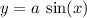 y = a \:  \sin(x)