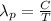 \lambda_{p}=\frac{C}{T}