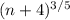 (n+4)^{3/5}