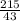 \frac{215}{43}