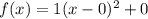 f(x)=1(x-0)^2+0