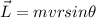 \vec L = mvr sin\theta